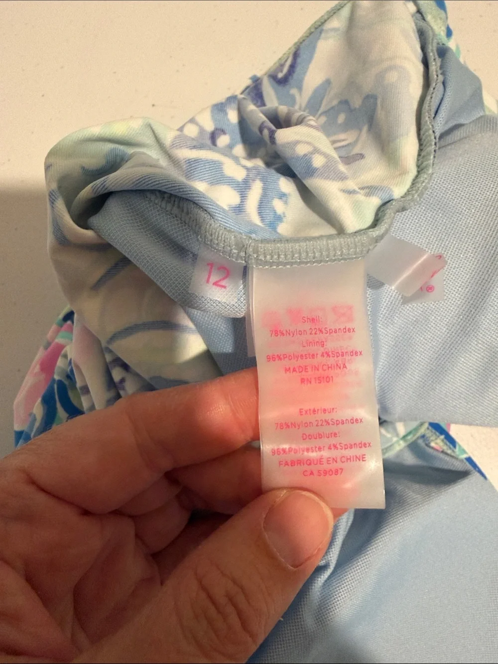 LILLY PULITZER Brenta Tankini Top Size 12